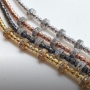 Italian Silver 18k Gold Hand Finished Bracelets